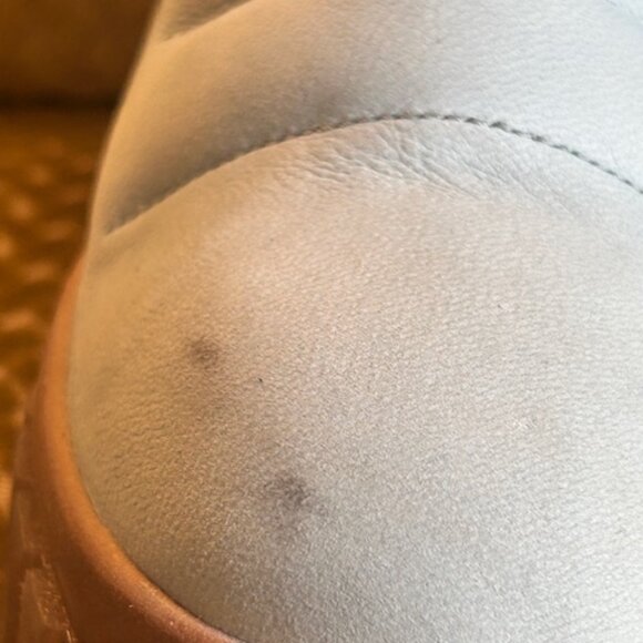 Free People Fable Faux Fur Leather Sky Blue Suede Platform Lug Sole Boots NEW - Picture 8 of 16